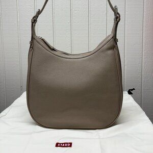 STAUD Pine Hobo in Dune (Taupe) Leather